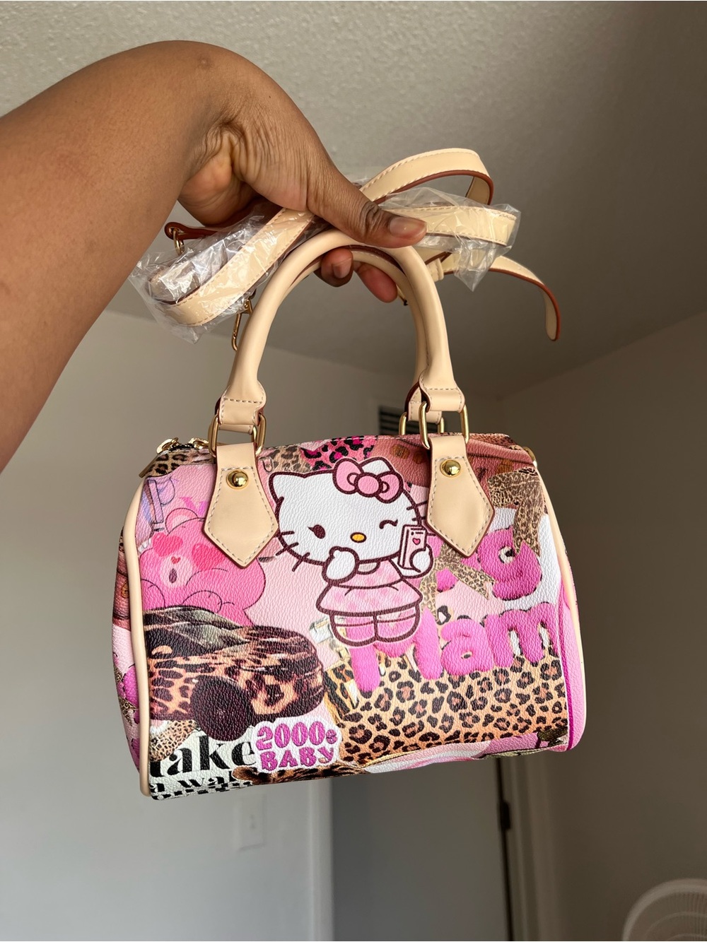 Hello Kitty Pink Graphic Mini Satchel